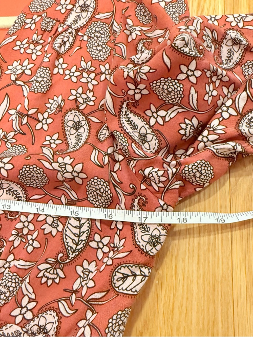 Boden Rust Floral Paisley V‑Neck Long Sleeve Midi Dress - Picture 7 of 8